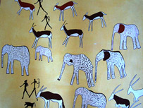 ziehende Herde Acryl auf Papier 		2007